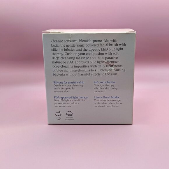 VANITY PLANET Leda Blue LED Sonic Facial Brush - Blue Light Acne Treatment - Picture 4 of 5